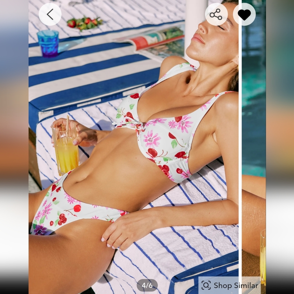 Cupshe Sweet Blooms Underwire Bikini Set - Floral